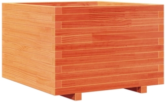 vidaXL Pflanzkübel Wachsbraun 70x70x49,5 cm Massivholz Kiefer 847365