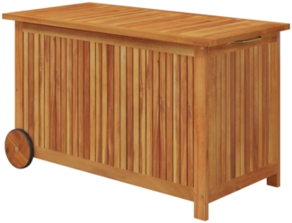 vidaXL Gartentruhe mit Rollen 90x50x58 cm Massivholz Akazie 319711
