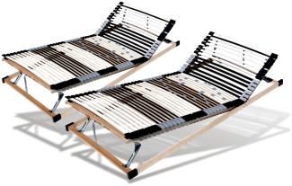 Matratzen Perfekt Set mit 2 x 44 Leisten (mit Kopf- und Fußverstellung), 100 cm x 200 cm