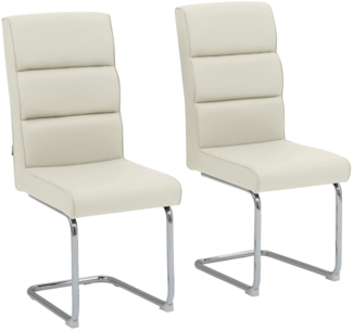INOSIGN Freischwinger Lano, im 2er Set, Sitz gepolstert, Gestell aus Metall, Sitzhöhe 50 cm