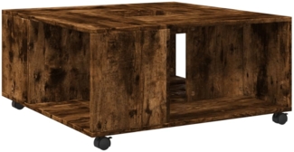 vidaXL Couchtisch Räuchereiche 80x80x40 cm Holzwerkstoff 853177