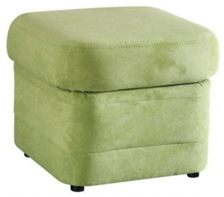 Hocker Polsterhocker VINZENT Polyesterstoff Olivgrün