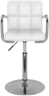 vidaXL Esszimmerstühle 4 Stk. Drehbar Weiß Kunstleder, Drehbar [3087886]