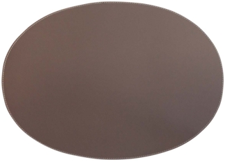 Leder Tischset, Lederunterlage KANON oval, taupe