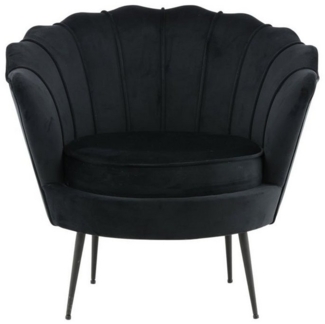 ebuy24 Relaxsessel Calais Sessel Velour schwarz. (1-St)