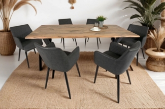 SAM® Baumkantentisch Panther, Mangoholz, Baumkante, verschiedene Metallgestelle