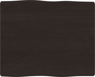 vidaXL Tischplatte 60x50x(2-4) cm Massivholz Behandelt Baumkante 363999