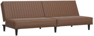 vidaXL Schlafsofa 2-Sitzer Braun Kunstleder 375948