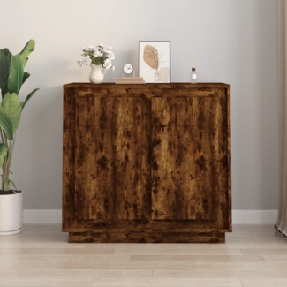 vidaXL Sideboard Räuchereiche 80x34x75 cm Holzwerkstoff 819889