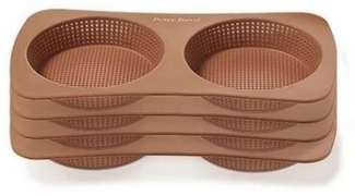 Betty Bossi Brotbackform Burgerbrötchen-Backform, (4-tlg), Silikon