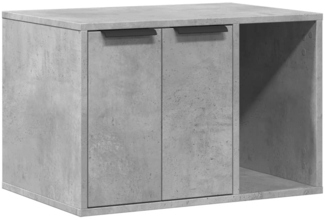 vidaXL Katzenklo Betongrau 60x40x40 cm Holzwerkstoff 857727