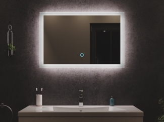 LED Spiegel 80x53 cm mit Touch Bedienung