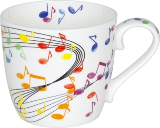 KÖNITZ 1120572300 Becher Flying Notes 425 ml aus Bone China Porzellan