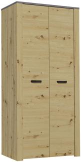 Kleiderschrank Offenburg Mehrzweckschrank 90cm artisan eiche grau