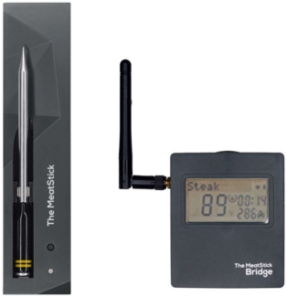 The MeatStick BR661 SET 3 WiFi Bridge 1 mit Ladegerät und Tasche Kabelloses BBQ Grillthermometer