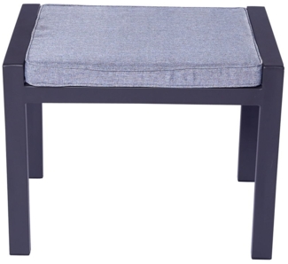 BONDINO II Hocker, anthrazit Aluminium-Gestell, inklusive Kissen