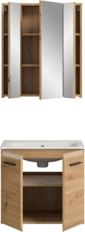 INOSIGN Badezimmer-Set, (Set, 3-St), Florenz, Badkombination 3-tlg, Artisan Oak NB, inkl. Waschbecken