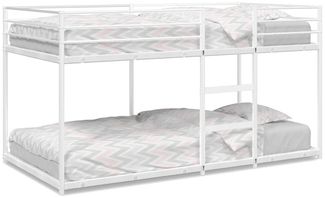 vidaXL Etagenbett ohne Matratze Weiß 90x200 cm Stahl 4019884