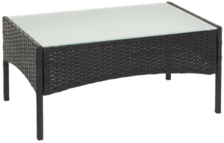 MCW Gartentisch Hamar, widerstandsfähig, stabile Glasplatte, witterungsbeständig pflegeleicht