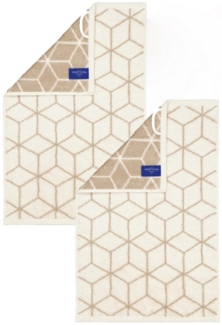 Villeroy & Boch Handtuch 2 Stück Villeroy & Boch Gästetuch Coordinates 2557-33 cashmere 30x50, Walkfrottier (Spar-Set, 2-St), 100% Baumwolle