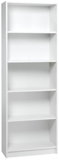 Home Collective Bücherregal Aktenregal Standregal Raumteiler mit 5 offenen Fächern aus MDF Holz, in weiß, Breite 40 cm