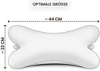 Amilian Nackenkissen - Knochenkissen - Leseknochen ca. 44x22 cm - Lesekissen, Leseknochen für Erwachsene, Buch- und Tabletstütze - Nackenrolle, Bücherknochen - Lesekissen für Bett und Sofa