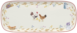 EasyLife Servierteller Country Life, Porzellan, Spülmaschinengeeignet, Mehrfarbig, Motiv: Hühner