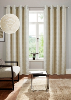 Bruno Banani Verdunkelungsvorhang Alessio (1 St), Ösen, verdunkelnd, Elegantes Muster, Jacquard, verdunkelnder Vorhang, blickdicht, modern