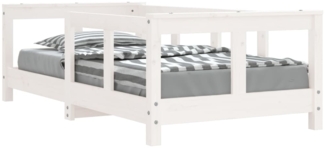 vidaXL Kinderbett Weiß 70x140 cm Massivholz Kiefer 834427