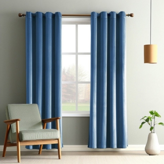 LMaxhome Verdunkelungsvorhang Blickdicht Samt Velvet Vorhang Gardinen Thermo Weihnachtsvorhänge Deko, (2 St), verdunkelnd, 132x213cm/244cm/274cm/305cm, Winter Verdickt