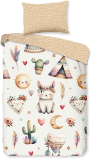 Good Morning Kinder Baby Bettwäsche 100x135 Luz Indie Vintage sand 33306