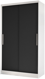 Schiebetürenschrank Margite I (Farbe: Weiß / Schwarz)