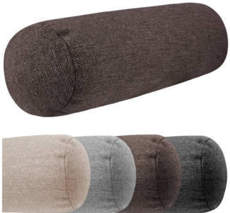 Selfitex Nackenrolle 19x65 cm, weich u. formstabil, langes Nackenkissen für Bett u. Couch, herausnehmbares Füllkissen, mit Reißverschluss