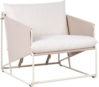 Stuhl mit Sitzkissen PONTE Metall Taupe