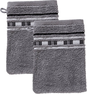 Erwin Müller Waschhandschuh Waschhandschuh "Achern" 2er-Pack, Frottier (2-St), Walk-Frottier Uni