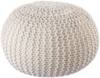 Amagohome Sitzhocker PREMIUM Sitzhocker Pouf ø 45cm Strickpouf Indoor u. Outdoor - pflege