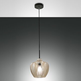 Fabas Luce 3722-40-167 Pendelleuchte Gallura champagner schwarz 25cm E27