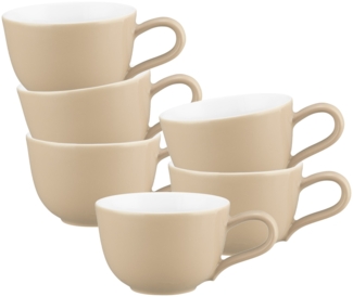 Seltmann Weiden Liberty Pure Colors Espressotasse 90 ml 6er Set - Dusty Beige