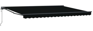 vidaXL Einziehbare Markise Schwarz 450x300 cm Stoff 3330968