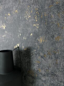 Newroom Vliestapete, Anthrazit Tapete Modern Beton - Betonwand Glanztapete Gold Industrial Glamour Zement Metallic für Wohnzimmer Schlafzimmer Küche