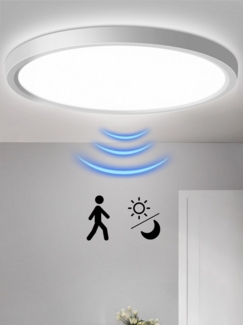 Oraymin Deckenleuchten Deckenlampe mit Bewegungsmelder Innen LED Deckenleuchte, 18W, Bewegungsmelder, LED fest integriert, Tageslichtweiß, Lampe Wohnzimmer Weiße Küchenlampe Runde 4000K Lampe Wohnzimmer