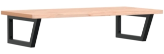 vidaXL Waschbeckenregal Wandmontage Stahl und Massivholz Buche 3302435
