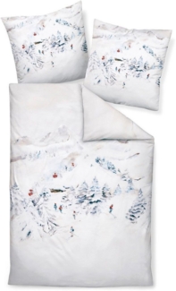 Janine Bettwäsche Mako-Satin 42114, Mako-Satin, Winterbettwäsche, Ski, Winterurlaub