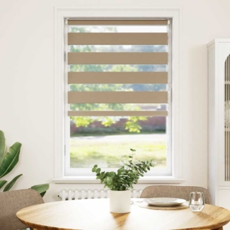 vidaXL Zebrarollo Sandbraun 75x100 cm Stoffbreite 70,9 cm Polyester 4014516