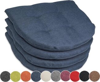 sunnypillow Stuhlkissen 4er Set Auflage 40x40 für Stühle, Bänke in Haus und Garten dick 5cm, Sitzkissen Sitzauflage Stuhlauflage Gartenkissen Esszimmerstuhl