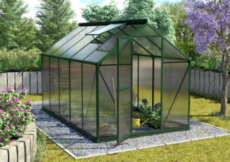 Vitavia Gewächshaus Triton 6200, 6mm HKP, grün, inkl. Fundament