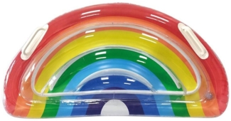 Happy People Luftmatratze Surfer Rainbow Badematratze Regenbogen, 80 x 40 cm Luftmatratze Halbrund