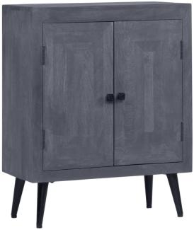 vidaXL Sideboard Massiv Mangoholz 60 x 30 x 76 cm Grau