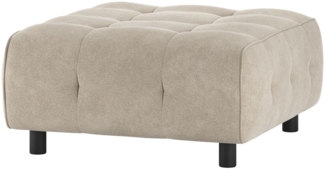 Hocker Louis aus gewebten Stoff, Creme