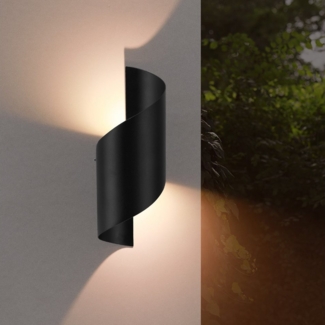 BlingBin LED Wandleuchte 10W Außenleuchte Wandlampe IP65 wasserdichte Außenwandleuchte, wasserdicht, LED fest integriert, Warmweiß, Modern Up Down Dekorative Wandlichter für Garten,Balkon